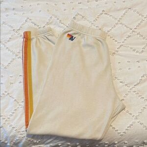 Aviator Nation Rainbow Striped Sweatpants